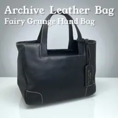 Archive Leather Mini Tote Hand Bag Black