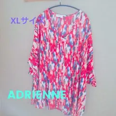 ADRIENNE カラフルVネックチュニック 1X