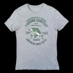 CHAPS ラルフローレン ブラックバス プリントTシャツ グレーSサイズのサムネイル