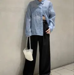 ウォッシャブルワッシャーシアーシャツのサムネイル