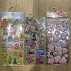 【国内正規品】こびとづかん　おしりシール　カプセルシールなど3枚