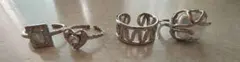 シルバー調リング4点セット