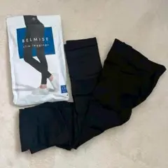 【美品】レギンス L-LL スリムレギンス ブラック 脚痩せ ヒップアップ 24