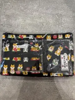 【未使用品】柴犬　ポーチ　ティッシュケース　ミラー　セット