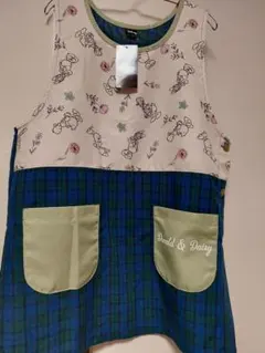 新品　ディズニー　ドナルドダック　デイジー　エプロン　M-L