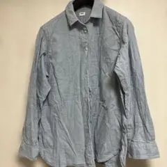 UNIQLO リネンシャツ XL くすみブルー