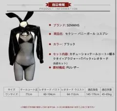 最終値下げ 【SENMHS】 セクシー 逆バニー コスプレのサムネイル