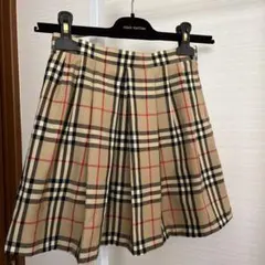 バーバリーブルーレーベル 巻きスカート ノバチェック ベルト ベージュ