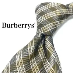 ★【極美品】 Burberrys チェック柄 ネクタイ ベージュ シンプル