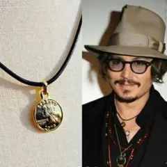 ☆コイントップネックレス☆革紐タイプ40センチ☆三代目JSBお好きな方に♪