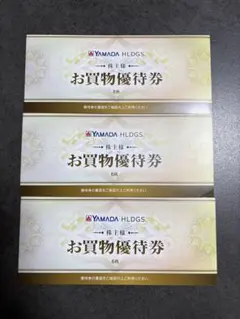 ヤマダ電機　株主優待　9000円分(500円×18枚) お買い物優待券