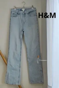 H&M スリット入りブーツカットデニム EUR 38 CN165/72