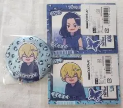 東京リベンジャーズ　DMMスクラッチ　缶バッジ　ステッカー　松野千冬　場地圭介