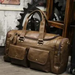 ボストンバッグ メンズ レディース 新品 欧風 軽量 旅行 レザー 革 pu 