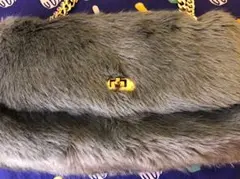 ラウンジドレス　グレーファーバッグ