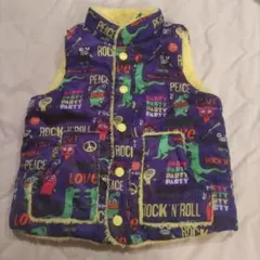 PARTYPARTY　恐竜プリント　ベスト 　110せんち