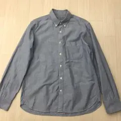 無印良品 MUJI 新疆綿 洗いざらしオックス ボタンダウン シャツ メンズ L