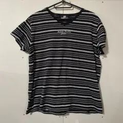 Michiko London Jeans ストライプVネックTシャツ　Mのサムネイル