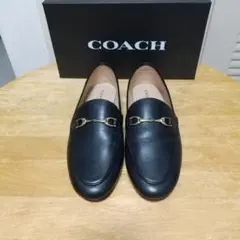 値下！試着のみ/COACH /ブラック /ローファー/コーチ/7.5C/24.5