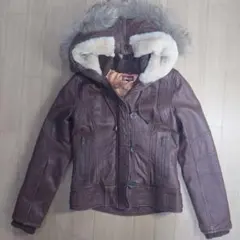☆特価58％引】ロッソ ROJ-959 ボルドー（M）フェイクレザージャケット