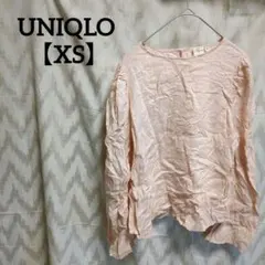1点もの♪ UNIQLO ユニクロ 【XS】ピンク 袖刺繍 長袖 ベルスリーブ