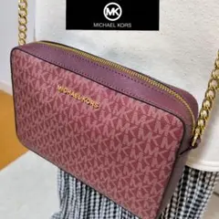 【未使用に近い】マイケルコース ショルダーバッグ モノグラム チェーン