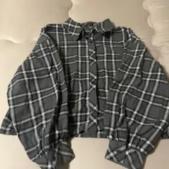 GORGE グレー・ホワイト チェック シャツ F