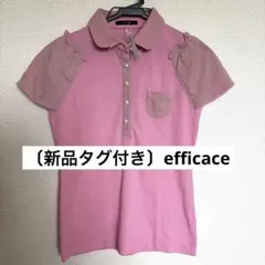 〔新品タグ付き〕efficace♡ピンク半袖ポロシャツ　ゴルフ