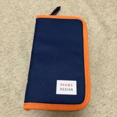 【新品未使用】BEAMS DESIGN マルチケース ネイビー/オレンジ 袋なし