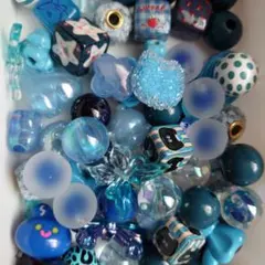 アクリルビーズミックス（青系）