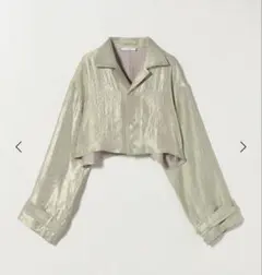 ASTRAET シャイニー クロップド オープンカラーシャツのサムネイル