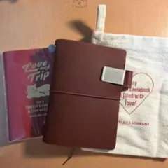 最終　Love and Trip パスポートサイズ　トラベラーズノート　レッドのサムネイル