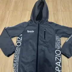 Spazio フード付きグレーウィンドブレーカー130