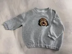 petit main 犬刺繍 トレーナー 90サイズ