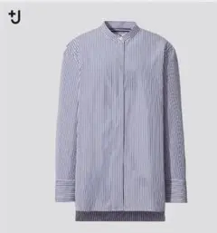 【UNIQLO】＋Jストライプシャツ　スーピマコットンオーバーサイズ（XL）