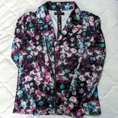 JUDY BLACK フラワープリントライダースジャケット