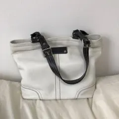 【値下げ可】【オマケあり】COACH　トートバッグ 白 ホワイト レディース