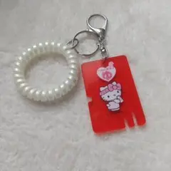 【未使用】ハローキティ アクリルキーホルダー 赤