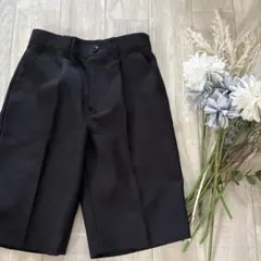 キッズ用黒スーツパンツ（ハウンドトゥース柄）