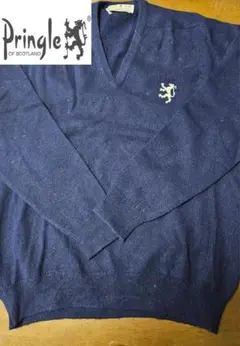 送料無料/美品　Pringle of Scotland ネイビー セーター 46
