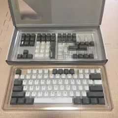 Happy Balls PBT グレーとホワイトのキーキャップセット