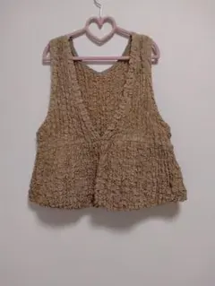 Dignite collier ポコポコ ベスト ベージュ