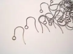 サージカルステンレス製フックピアスパーツ　SUS316L　１０ペア