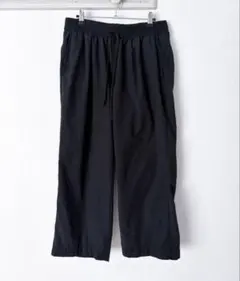 ムジラボ MUJI Labo 2023SS 風を通すワイドパンツ ブラック ＸＬのサムネイル