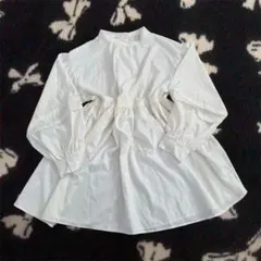 【INGNI】ボリューム袖ブラウス チュニック ティアード 黒ビスチェ付き