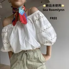 新品　Sea Roomlynn 半袖　ホワイト　ブラウス　オフショル　FREEのサムネイル