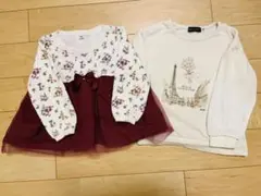 べべ トレーナー 100 95 キッズ トップス 女の子 リボン 長袖 セット