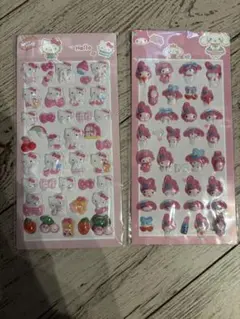 ハローキティ・マイメロディ 立体シールセット