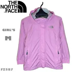 （美品）ザ・ノースフェイス　フード付きポリエステルジャケット ピンク　ガールズM