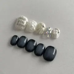 【no.49】ネイルチップ　ベリーショート　ダーク　チーク　個性派　シンプル